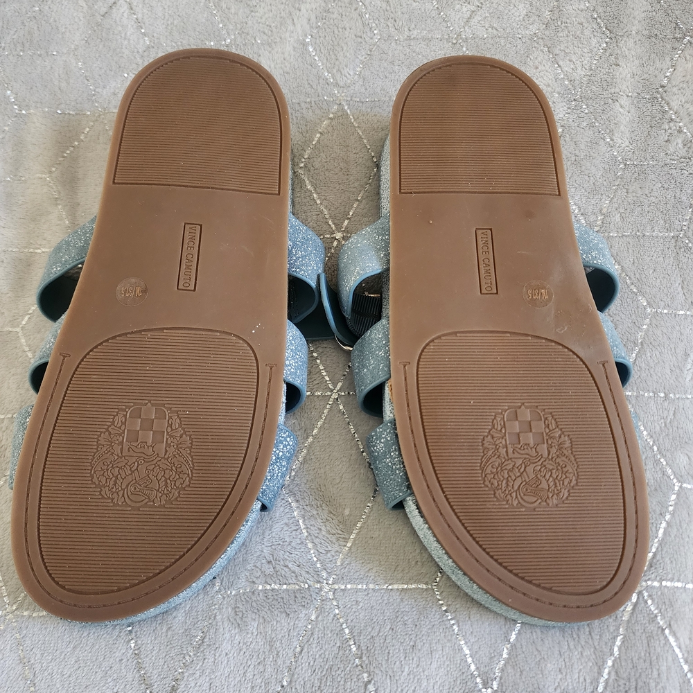 VINCE CAMUTO | Blue Slide Sandals - Picture 10 of 13